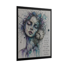 Load image into Gallery viewer, Surreal Woman &amp; Clock Art Poster — “I’m Not Giving Up…” Inspirational Rolled Print
