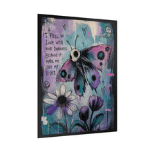 Load image into Gallery viewer, Butterfly &amp; Moon Art Poster — "I Fell in Love with Your Darkness" Rolled Wall Art
