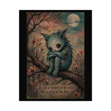 Load image into Gallery viewer, Rolled Poster — Whimsical Moonlit Creature Art Print with Quote
