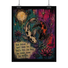 Load image into Gallery viewer, Koi Yin Yang Inspirational Art Poster — "Your Person Won't Drain You" Motivational Wall Art
