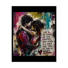 Load image into Gallery viewer, Rolled Poster - 'Love Is The Reason' Romantic Couple Wall Art

