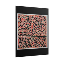 Load image into Gallery viewer, Keith Haring Style Dancing Figure Art Poster — Rolled Pop Art Wall Print
