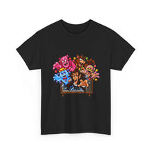 Load image into Gallery viewer, Monster Cereal T-Shirt — Colorful Cartoon Monsters Popping Out of TV Graphic Tee

