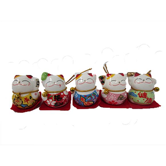 5PC CERAMIC CAT SET