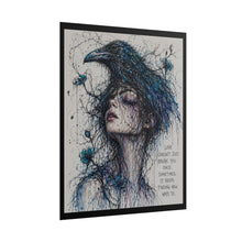 Load image into Gallery viewer, "Love Doesn't Just Break You Once" Wall Art | Raven Headdress Print

