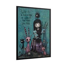 Load image into Gallery viewer, "Life Is A Collection Of Moments That Make You Real" Goth Girl Wall Art | Fantasy Art Print
