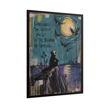 Load image into Gallery viewer, Healing Nightscape Poster — “Sometimes the Quietest You Get Is the Beginning of Healing” Rolled Art Print

