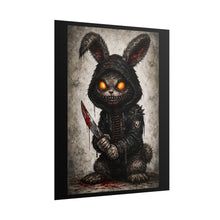 Load image into Gallery viewer, Creepy Bunny Killer Poster — Dark Horror Rolled Art Print
