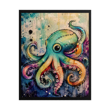 Load image into Gallery viewer, Creepy Cute Voodoo Octopus Poster – Gothic Patchwork Kraken Wall Art
