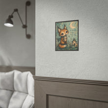 Load image into Gallery viewer, Rolled Poster — Whimsical Fox with Owl "Be Brave Enough to Follow Your Own Light"
