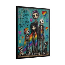 Load image into Gallery viewer, Gothic Pastel Pride Art Print - "Life Is Better When You Live Your Truth"
