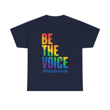 Load image into Gallery viewer, Be The Voice #StopSuicide LGBTQ Gay Pride T-Shirt - Size S - 5XL

