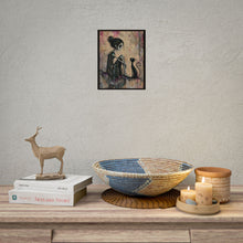 Load image into Gallery viewer, Gothic Girl &amp; Cat Art Poster — Moody Dark Fairy Illustration (Rolled Poster)
