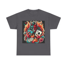 Load image into Gallery viewer, Devil with Blunt Playing Poker T-Shirt - Size S - 5XL
