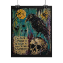 Load image into Gallery viewer, "Toxic People Will Remember Your Kindness" Wall Art | Gothic Wilted Flower Print

