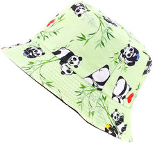 Load image into Gallery viewer, Reversible Panda Printed Bucket hats Unisex
