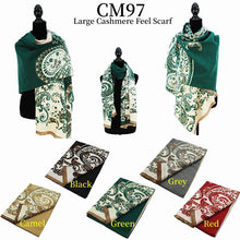 Load image into Gallery viewer, Double Layered Winter Soft Large Paisley Cashmere Feel Thick Scarf Shawl
