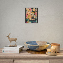 Load image into Gallery viewer, Rolled Poster — Whimsical Goth Boat Boy Art Print (Moonlit Lantern)
