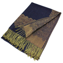 Load image into Gallery viewer, Border Pashmina Scarf Shawl 003
