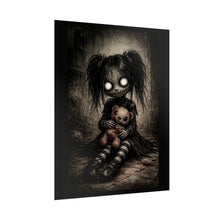 Load image into Gallery viewer, Creepy Gothic Doll Poster — Dark Horror Rolled Art Print (Halloween Decor)
