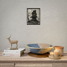 Load image into Gallery viewer, Haunted House Rolled Poster — Spooky Moonlit Halloween Wall Art
