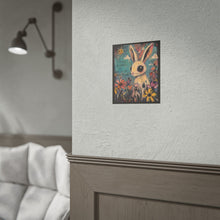 Load image into Gallery viewer, Rolled Poster — “Choose Kindness and Watch the World Bloom” Cute Bunny Floral Art Print
