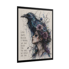 Load image into Gallery viewer, "We Only Bleed For The Ones We Would Die For" Wall Art | Crow Headdress Print
