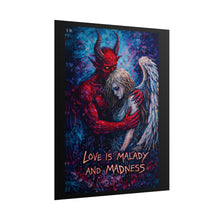 Load image into Gallery viewer, Rolled Poster — Love Is Malady and Madness Demon &amp; Angel Art Print
