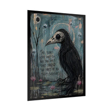 Load image into Gallery viewer, Rolled Poster — Gothic Raven Art Print with Quote “The Scars You Don’t See…”

