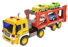 Load image into Gallery viewer, 1:16 2-In-1 Friction Powered Transporter Truck With Lights And Sounds
