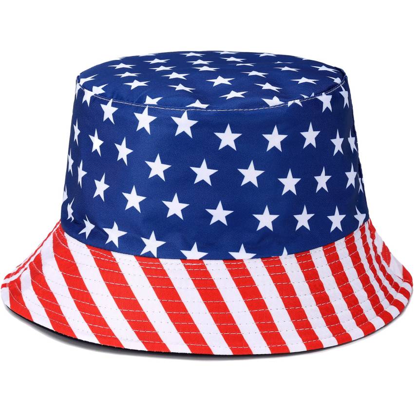 Reversible Printed Bucket hat USA Flag
