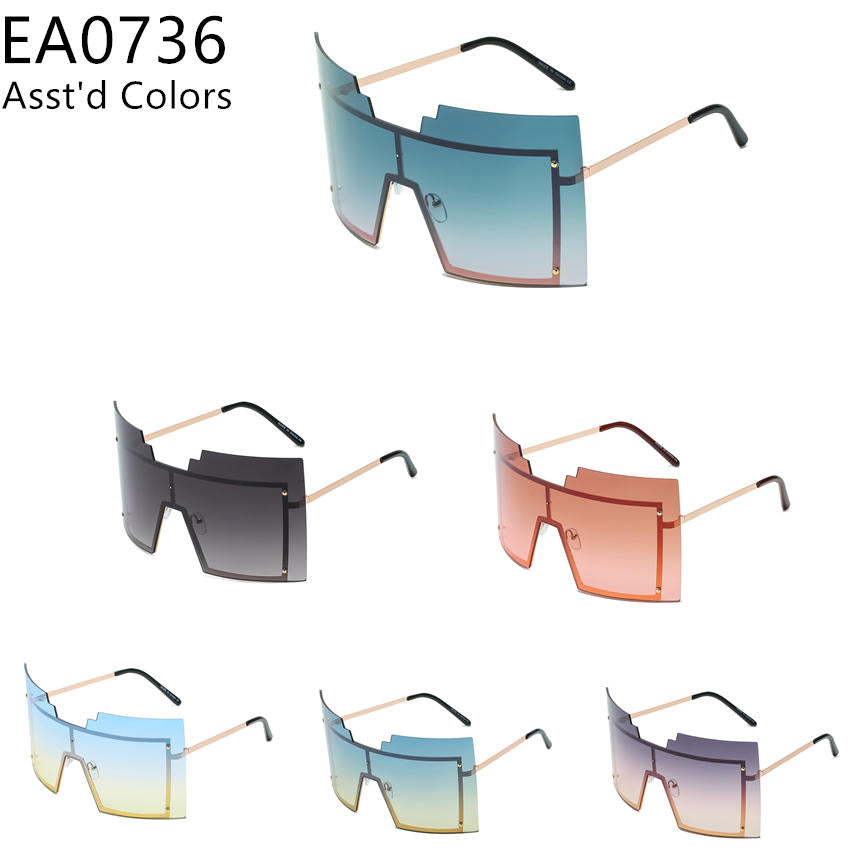 Sunglasses Metal Frame 6 Pairs