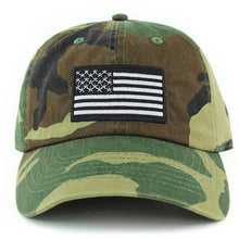 Load image into Gallery viewer, Newhattan 100% Cotton Baseball Caps Embroidered USA Flag

