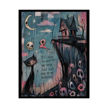 Load image into Gallery viewer, Rolled Poster — Gothic Cute Mental Health Art Print (“It's okay to not be okay”)
