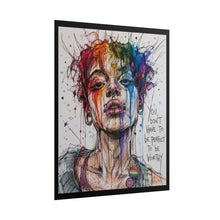 Load image into Gallery viewer, "To Be Worthy" Pride Art | Ink Sketch Rainbow Watercolor Poster
