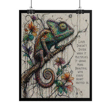 Load image into Gallery viewer, Chameleon Love Rolled Poster — Inspirational Wall Art Print
