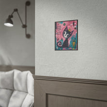 Load image into Gallery viewer, Be Strange Because Normal Is Boring Anyway Rolled Poster — Gothic Whimsical Cat Fantasy Wall Art
