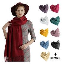 Load image into Gallery viewer, Large Cashmere Feel Scarf Shawls Solid Colors
