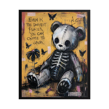 Load image into Gallery viewer, Even in the Darkest Places, You Can Choose to Bloom – Inspirational Panda Wall Art
