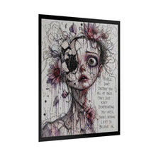 Load image into Gallery viewer, Rolled Poster — Gothic Portrait Art Print with Quote
