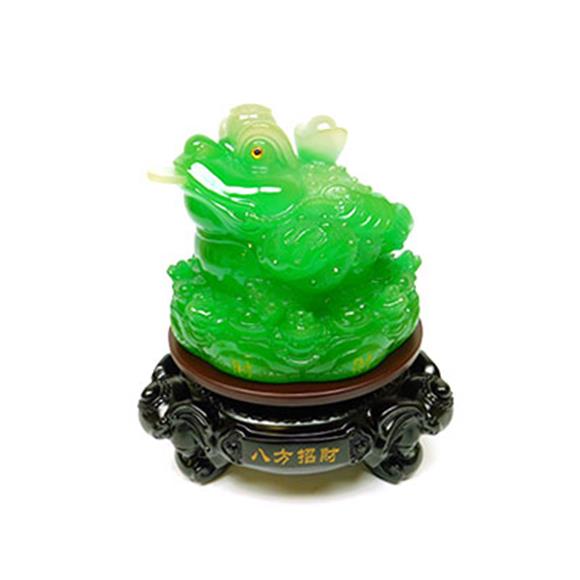 ROTATING GREEN MONEY TOAD