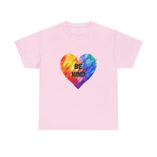 Load image into Gallery viewer, Be Kind Rainbow Heart T-Shirt - ALL Sizes - S - 5XL
