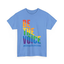 Load image into Gallery viewer, Be The Voice #StopSuicide Pride T-Shirt - Size S - 5XL
