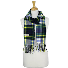 Load image into Gallery viewer, Plaid Cashmere Feel Scarf 12-pack Navy/grn/wht
