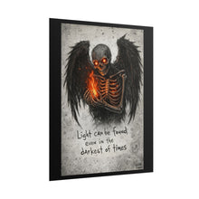 Load image into Gallery viewer, Skull Angel Rolled Poster — "Light Can Be Found Even in the Darkest of Times" Gothic Wall Art
