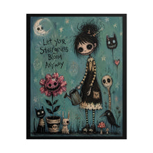 Load image into Gallery viewer, Rolled Poster — Goth Cute Art Print: "Let Your Strangeness Bloom Anyway"
