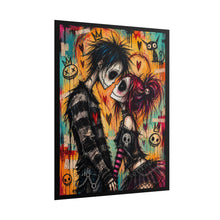 Load image into Gallery viewer, Gothic Emo Kissing Couple Poster - Dark Fantasy Skeleton Romance Wall Decor
