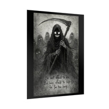 Load image into Gallery viewer, Gothic Grim Reaper Poster – 'I'm Not Afraid to Die' Dark Horror Wall Art
