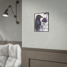 Load image into Gallery viewer, Rolled Poster — Raven &amp; Lotus Art Print, "Break. Bloom. Keep Breathing." Inspirational Wall Art
