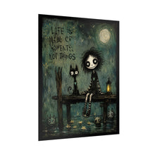 Load image into Gallery viewer, Life Is Made of Moments Not Things Rolled Poster — Gothic Whimsical Moonlit Fantasy Wall Art
